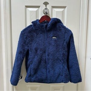NWT Eddie Bauer Youth Plush Zip Up Navy Hoodie Size Small